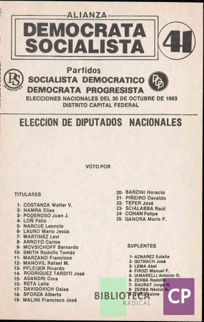 ALIANZA DEMÓCRATA SOCIALISTA