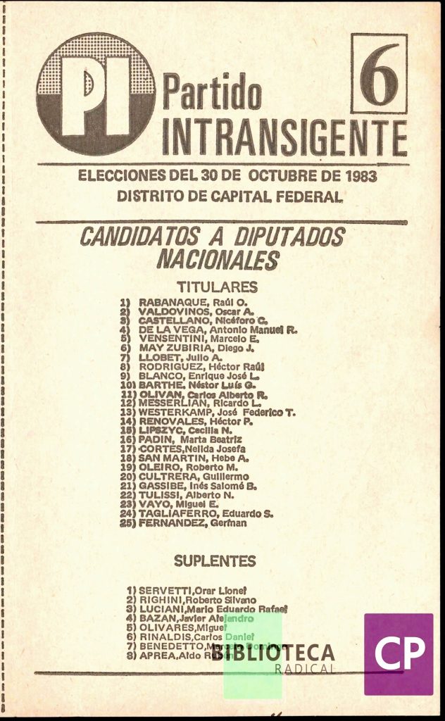 PARTIDO INTRANSIGENTE
