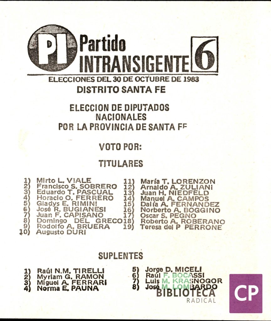 PARTIDO INTRANSIGENTE