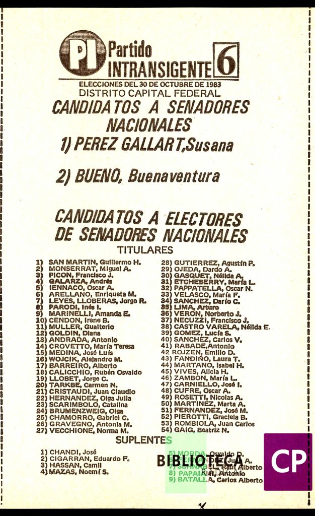 PARTIDO INTRANSIGENTE