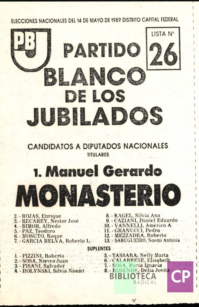 PARTIDO BLANCO DE LOS JUBILADOS