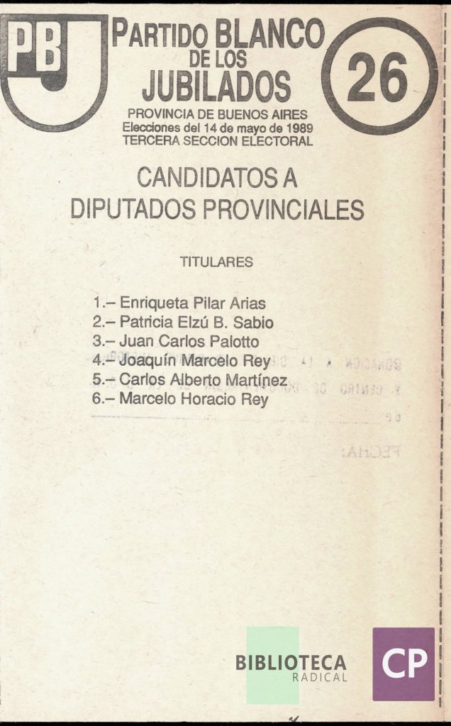 PARTIDO BLANCO DE LOS JUBILADOS