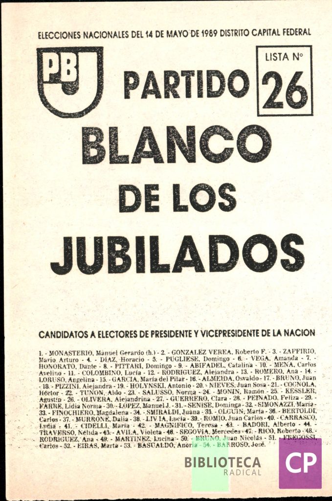 PARTIDO BLANCO DE LOS JUBILADOS