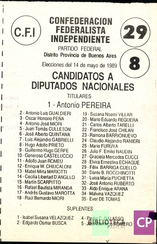 CONFEDERACIÓN FEDERALISTA INDEPENDIENTE