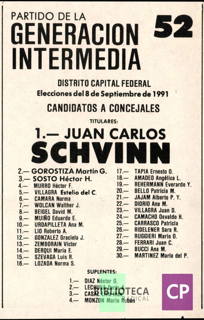 GENERACIÓN INTERMEDIA