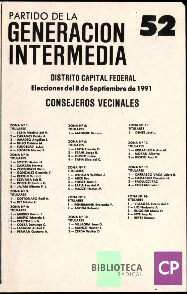 GENERACIÓN INTERMEDIA