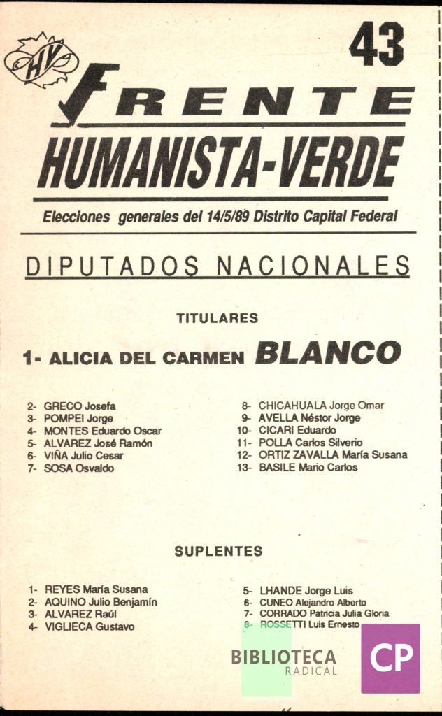 FRENTE HUMANISTA VERDE