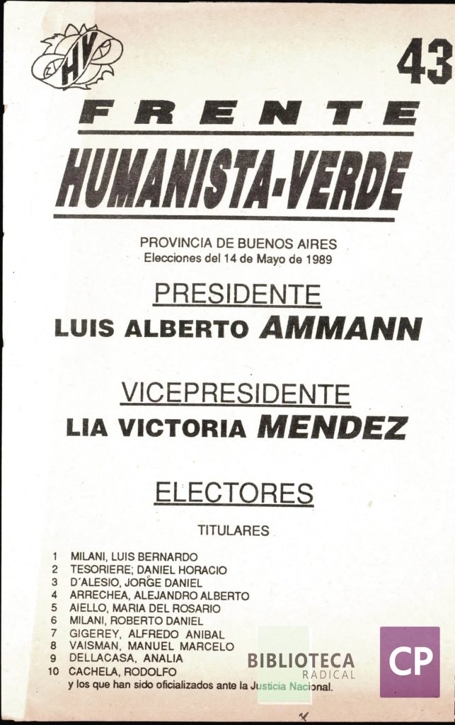 FRENTE HUMANISTA VERDE