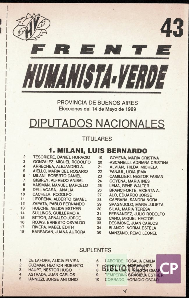 FRENTE HUMANISTA VERDE