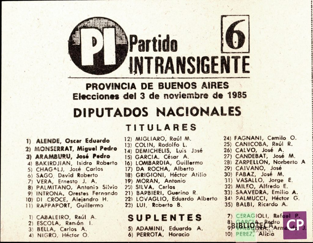 PARTIDO INTRANSIGENTE