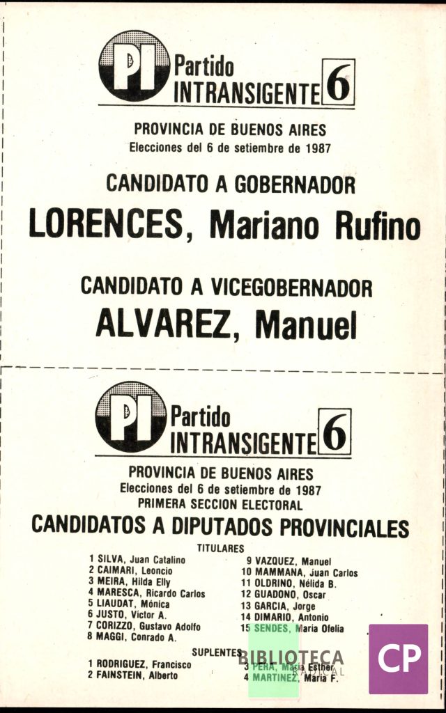 PARTIDO INTRANSIGENTE