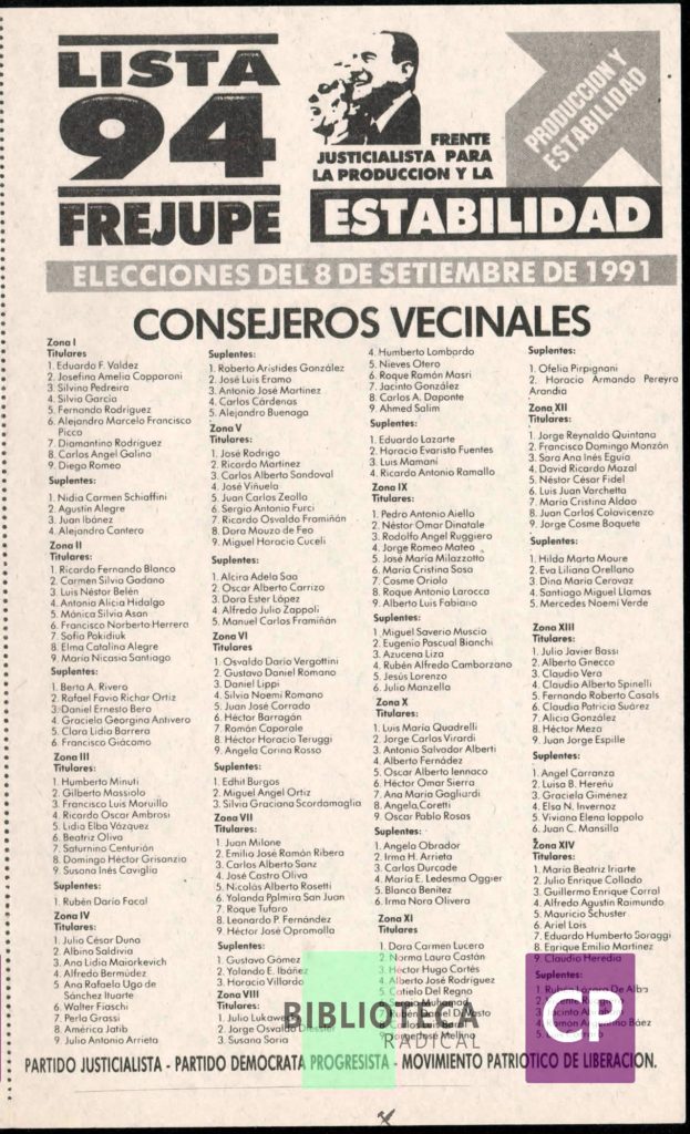 FRENTE JUSTICIALISTA PARA LA PRODUCCIÓN Y LA ESTABILIDAD