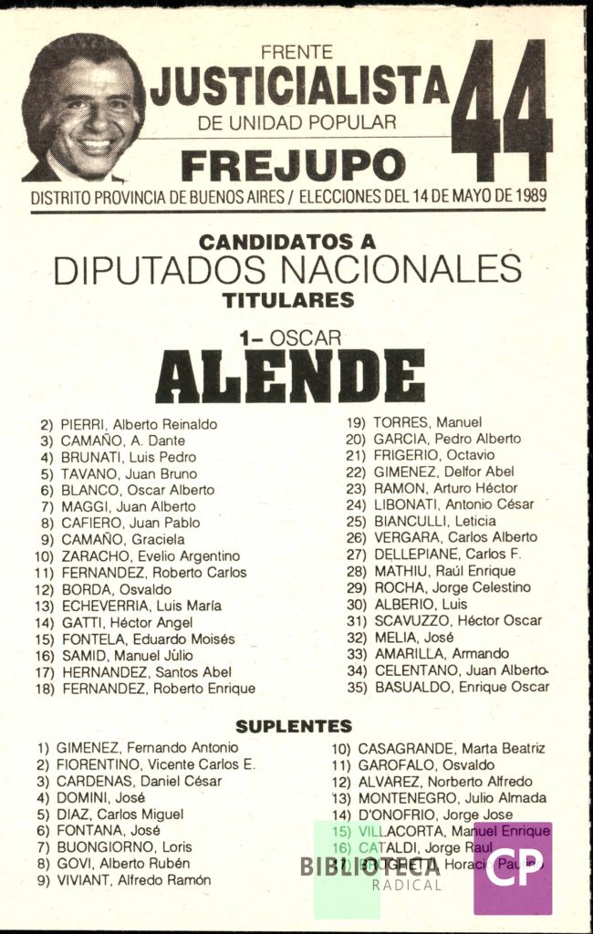 FRENTE JUSTICIALISTA DE UNIDAD POPULAR