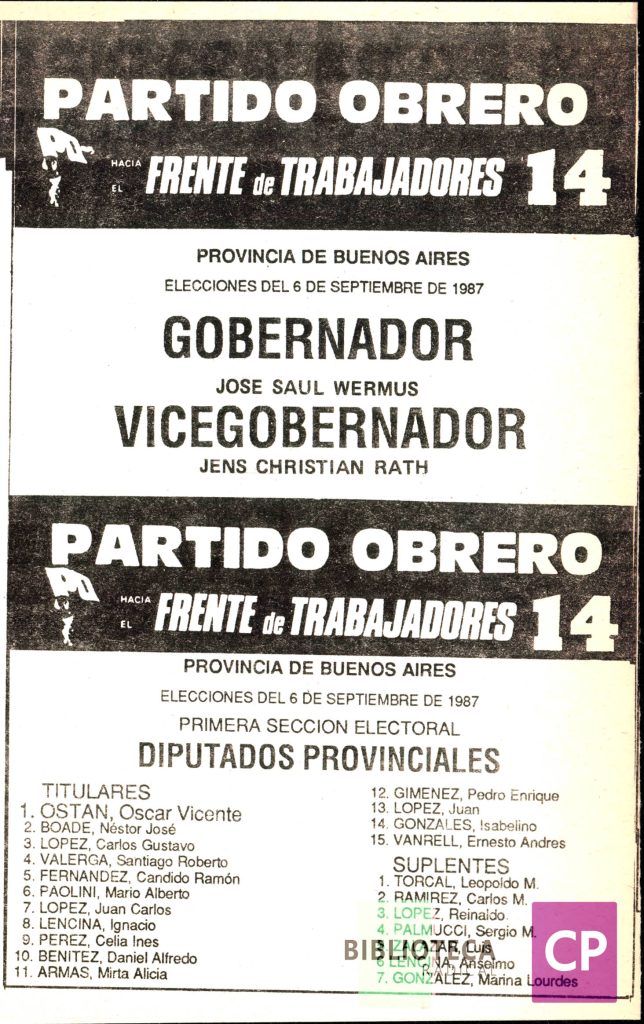 PARTIDDO OBRERO