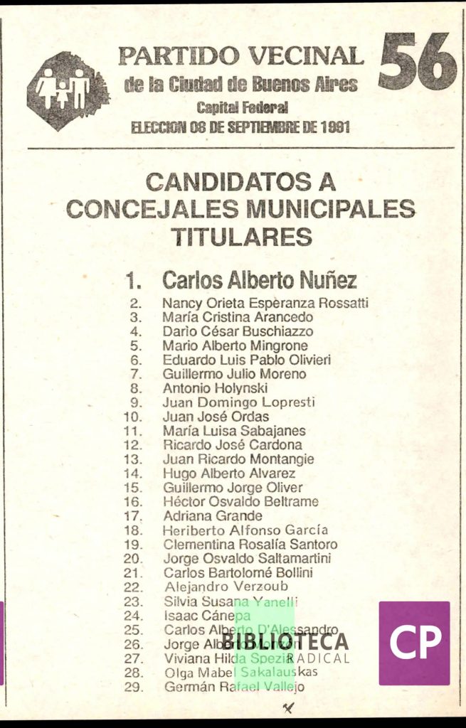 PARTIDO VECINAL