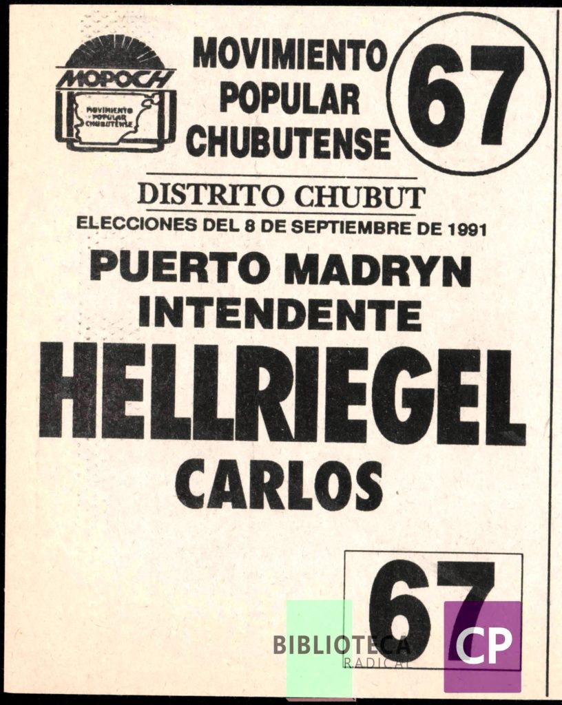 MOVIMIENTO POPULAR CHUBUTENSE - 67