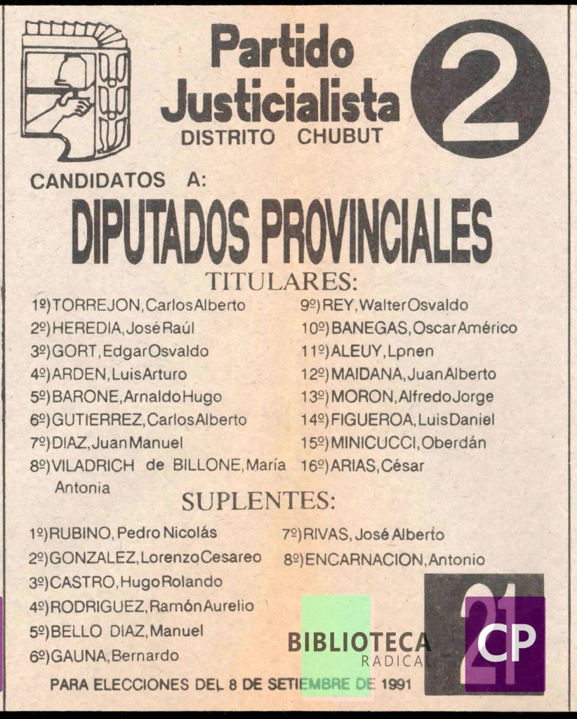 PARTIDO JUSTICIALISTA - 21