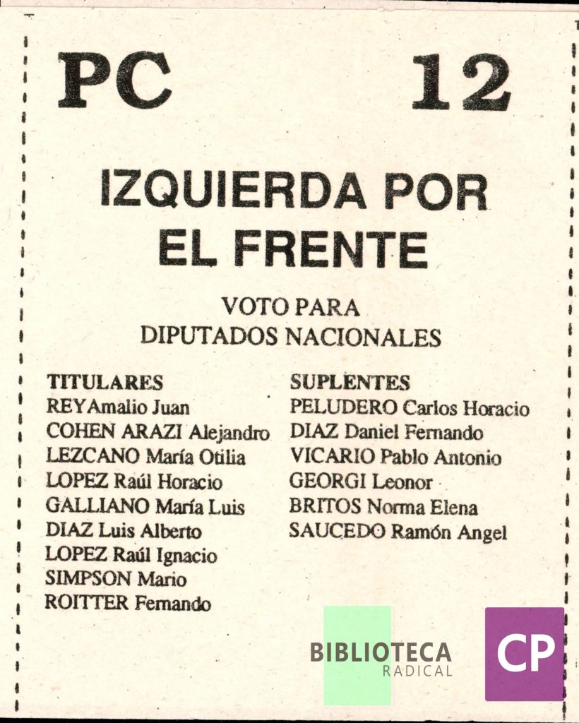 IZQUIERDA POR EL FRENTE