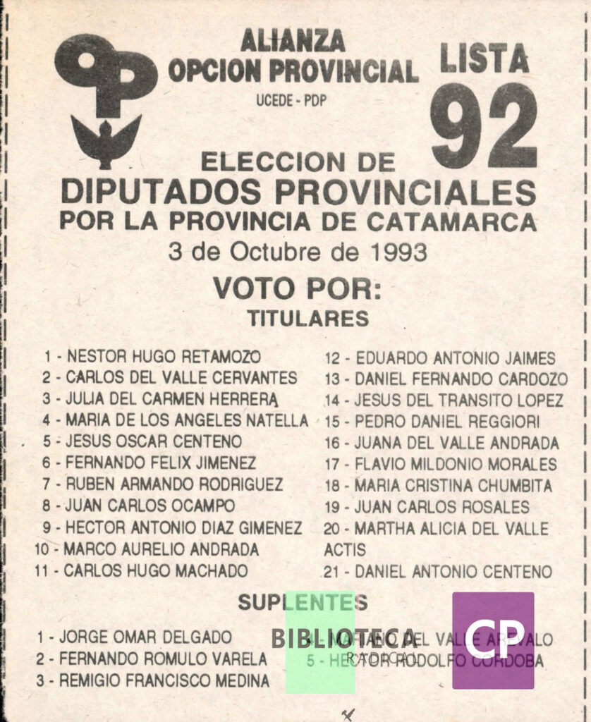 ALIANZA OPCIÓN PROVINCIAL