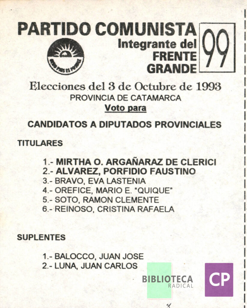 PARTIDO COMUNISTA - FRENTE GRANDE