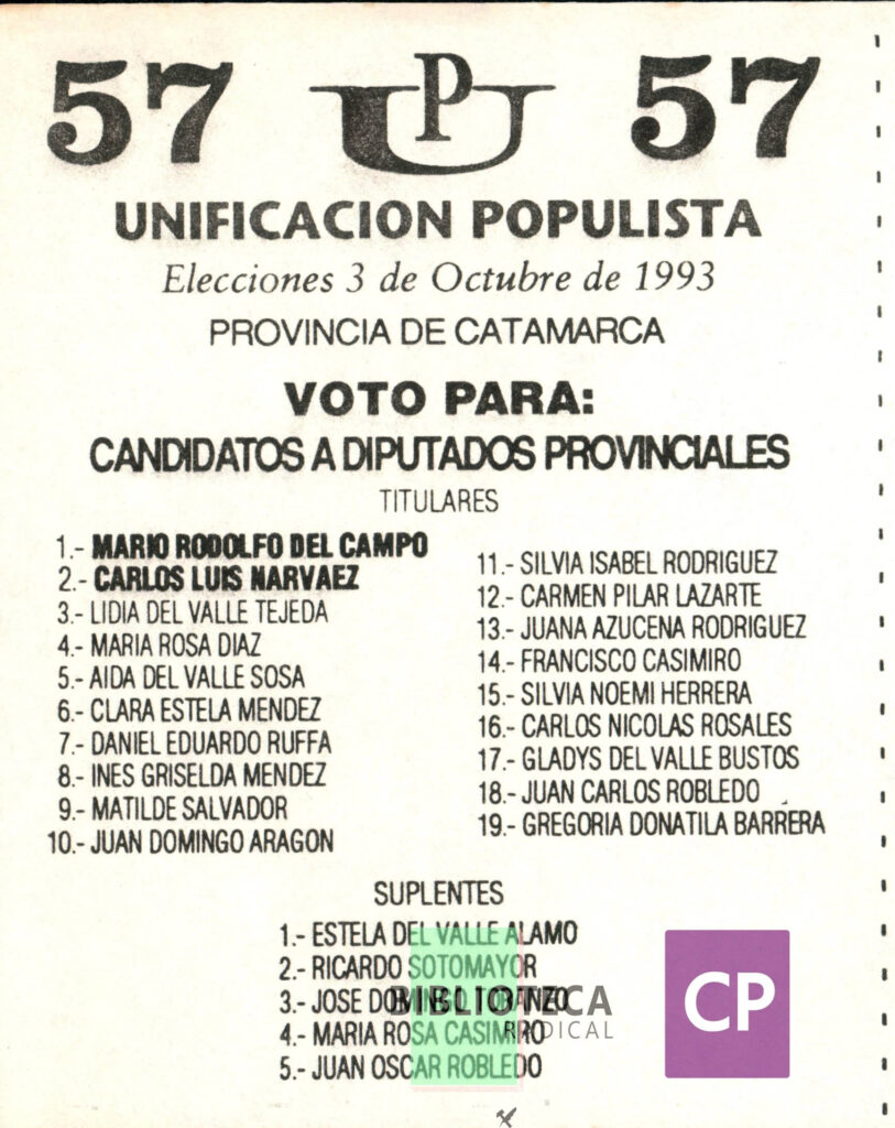 UNIFICACIÓN POPULISTA