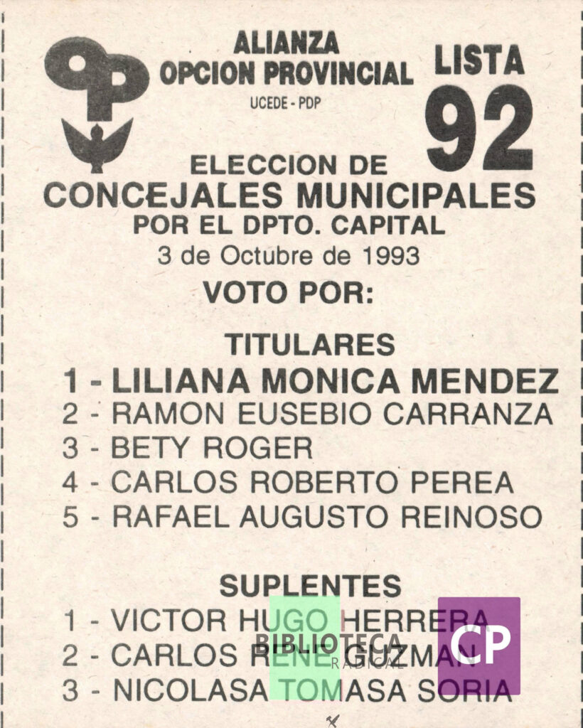 ALIANZA OPCIÓN PROVINCIAL