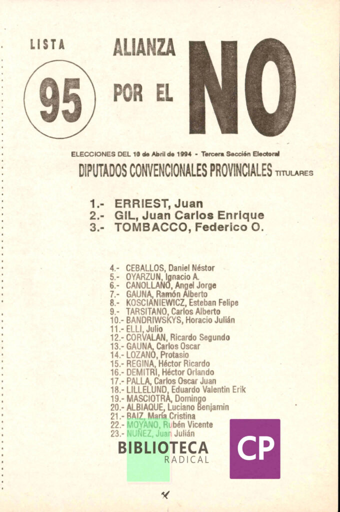 ALIANZA POR EL NO