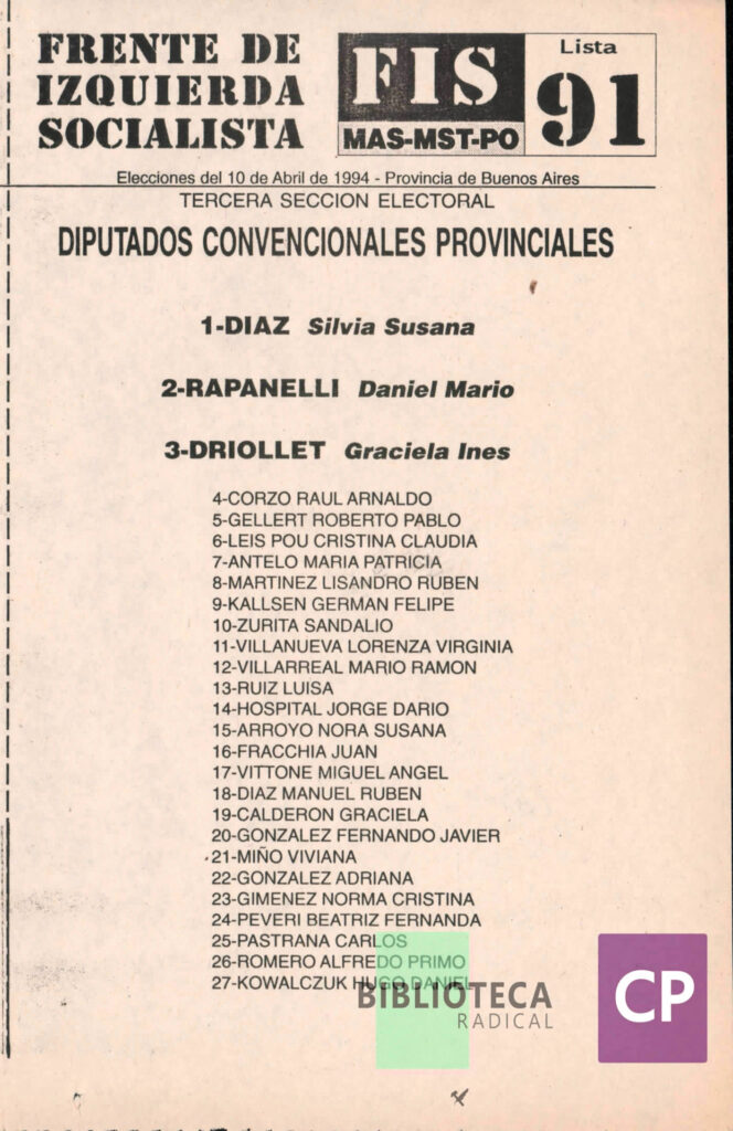 FRENTE DE IZQUIERDA SOCIALISTA