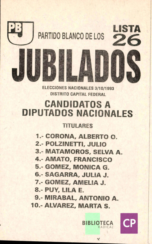 PARTIDO BLANCO DE LOS JUBILADOS